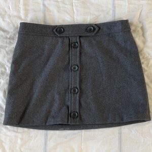 Gap women's wool blend front-button miniskirt